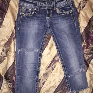 MissMe Jean capris | pre ripped | Size 26 Juniors